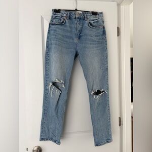 Distressed Straight Leg Zara Jeans